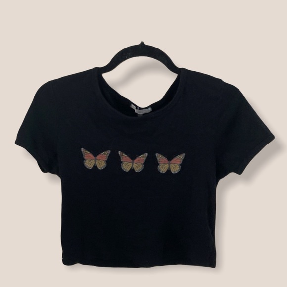 Urban Outfitters y2k butterfly crop top - Picture 1 of 1
